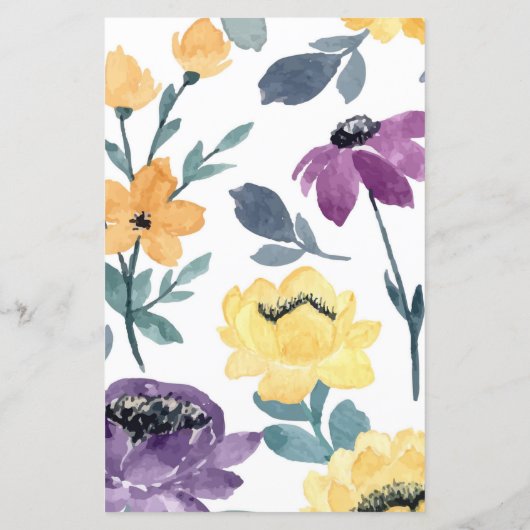 Lila Aquarellfarben-Blume Was ist in Ihrem Geldbeu (Rückseite)