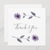Lila Aquarellfarben - Danke-Karte Dankeskarte (Vorne/Hinten)