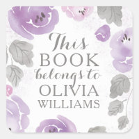 Lila Aquarellfarben-Rose Dieses Buch enthält Aufkl
