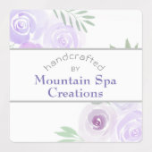 Lila Aquarellfarben-Rose von Etiketten (Design 1)