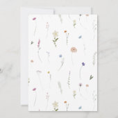 Lila Aquarellfarben-Wildblumen , Blume im Sommer Einladung (Rückseite)