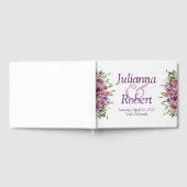 Lila Aquarellfarben Wildblumen HochzeitsGästebuch Gästebuch (Voll)