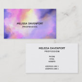 Lila Aquarellfarben-Wirbel AußenraumVisitenkarte Visitenkarte (Vorne/Hinten)