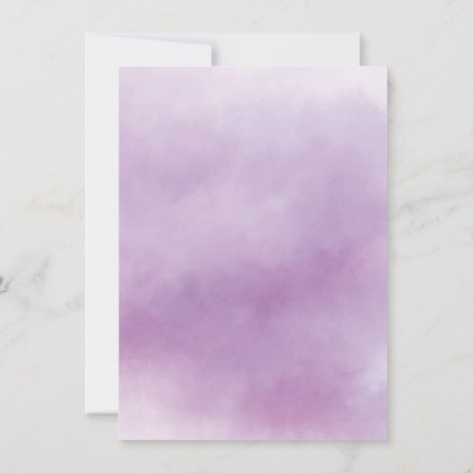 Lila Aquarellfarbenbestätigung Einladung (Rückseite)