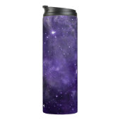 Lila Aquarellgalaxie Personalisiert Thermosbecher (Nach rechts gedreht)