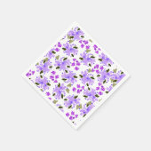 Lila Aquarellgarten Napkins Serviette (Ecke)