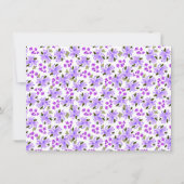 Lila Aquarellgarten Personalisiert Mitteilungskarte (Rückseite)