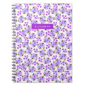 Lila Aquarellgarten Personalisiert Notizblock (Vorderseite)