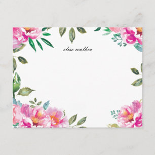 Lila Aquarellgarten  Personalisierte Stationierung Einladung