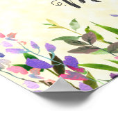 Lila Aquarellgelb 50. Geburtstag Poster (Ecke)