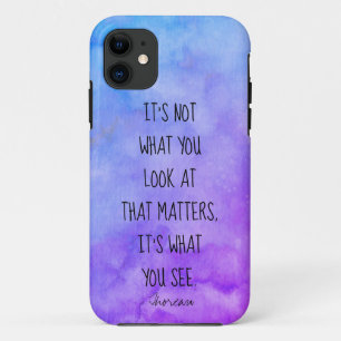 lila Aquarellgestaltung Thoreau literarische Zitat Case-Mate iPhone Hülle