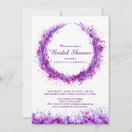 Lila Aquarellkunst platsches Brautparty lädt ein Einladung