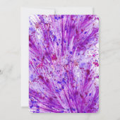 Lila Aquarellkunst Spritzer Einladungen für Hochze (Rückseite)