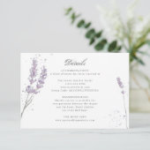 Lila Aquarelllavender Begleitkarte (Stehend Vorderseite)