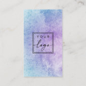 Lila Aquarelllogo Visitenkarte (Rückseite)