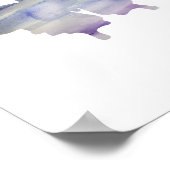 Lila Aquarellmalerei Poster (Ecke)