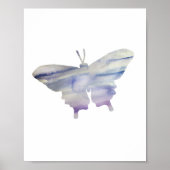 Lila Aquarellmalerei Poster (Vorne)