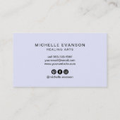 Lila Aquarellmonde-Phasen Heilkunst Visitenkarte (Rückseite)