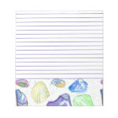 Lila Aquarellmünzen Notizblock (Vorderseite)