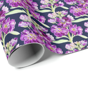 Lila Aquarellmuster Blume Blumenmuster Geschenkpapier
