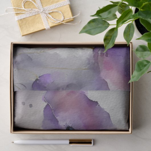 Lila Aquarellpfeifen Seidenpapier (Geschenk)