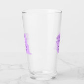 Lila Aquarellplatz, modern 10 Jahre alt Glas (Links)