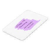 Lila Aquarellplatz, modern 10 Jahre alt Magnet (Linke Seite)