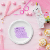 Lila Aquarellplatz, modern 10 Jahre alt Pappteller (Party)