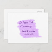 Lila Aquarellplatz, modern 10 Jahre alt Postkarte (Vorne/Hinten)