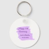 Lila Aquarellplatz, modern 10 Jahre alt Schlüsselanhänger (Rückseite)