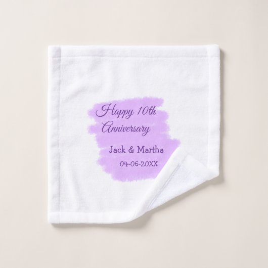 Lila Aquarellplatz, modern 10 Jahre alt Waschlappen (Waschlappen)