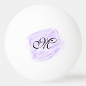 lila Aquarellstrübe Pastellfarben hinzufügen Tischtennisball (Rückseite)