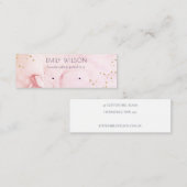 Lila Aquarelltextur mit rosa Ofendarstellung Mini Visitenkarte (Vorne/Hinten)