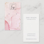 Lila Aquarelltextur mit rosa Ofendarstellung Visitenkarte (Vorne/Hinten)