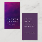 Lila Aquarelltextur Visitenkarte (Vorne/Hinten)