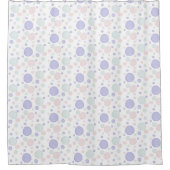 Lila Aquarelltöne, rosa Duschvorhang (Vorderseite)