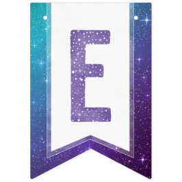 Lila Aquarelltypografie an Magie glauben Wimpelkette