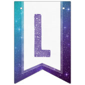 Lila Aquarelltypografie an Magie glauben Wimpelkette (Dritte Fahne)