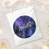 Lila Aquarelluniversum Geschenktütchen (Ausgeschnitten)