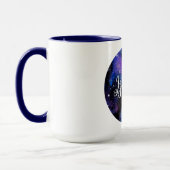 Lila Aquarelluniversum Tasse (Links)
