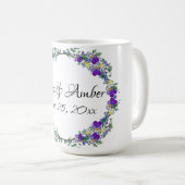 Lila Aquarellviolette Kaffeetasse (VorderseiteRechts)