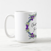 Lila Aquarellviolette Kaffeetasse (Links)