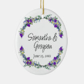 Lila Aquarellviolette Keramik Ornament (Rechts)