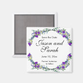 Lila Aquarellviolette Magnet (Vorderseite/Rückseite)