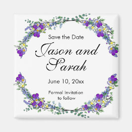 Lila Aquarellviolette Magnet