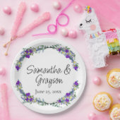 Lila Aquarellviolette Pappteller (Party)