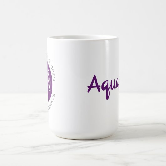 Lila Aquarius Zodiac Star Sternensignatur Kaffeetasse (Mittel)