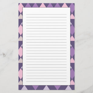 Lila arabisches geometrisches Muster Briefpapier