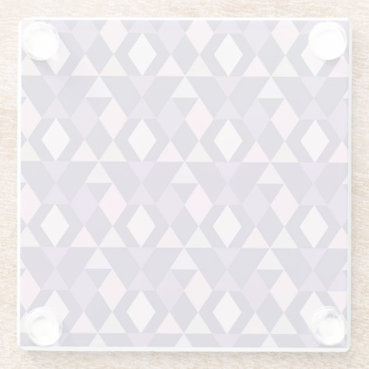 Lila arabisches geometrisches Muster Glasuntersetzer (Rückseite)