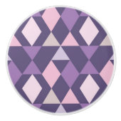 Lila arabisches geometrisches Muster Keramikknauf (Vorderseite)